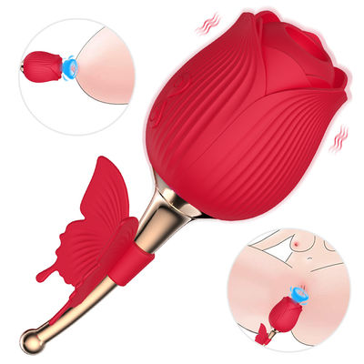 Suçant Rose Wireless Butterfly Vibrator Sex joue IPX7 non toxique imperméable