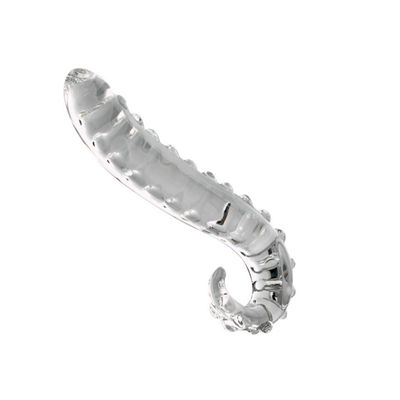 Long ODM gai de Toy Remote Control Butt Plug de prostate de godemiché en verre rose de hippocampe