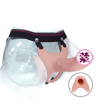 Courroie creuse réglable sur la douille amicale de pénis de peau flexible de Dong 26cm
