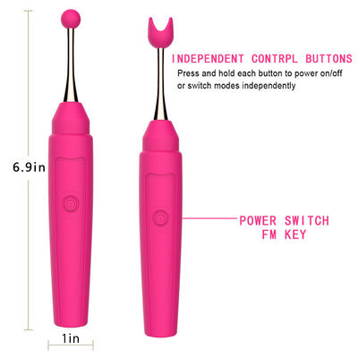 le sexe femelle de clitoris de vibrateurs de tache du massage G de mamelon de 17.6cm joue la vitesse simple