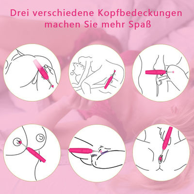 le sexe femelle de clitoris de vibrateurs de tache du massage G de mamelon de 17.6cm joue la vitesse simple