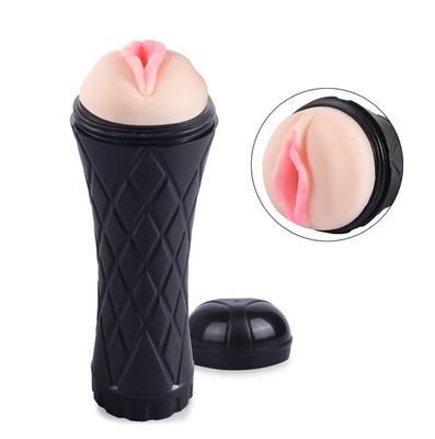 La masturbation masculine réaliste de bande d'ABS joue 24cm Vaginalle oral