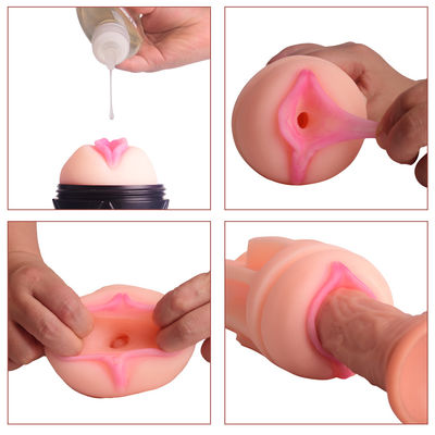 La masturbation masculine réaliste de bande d'ABS joue 24cm Vaginalle oral