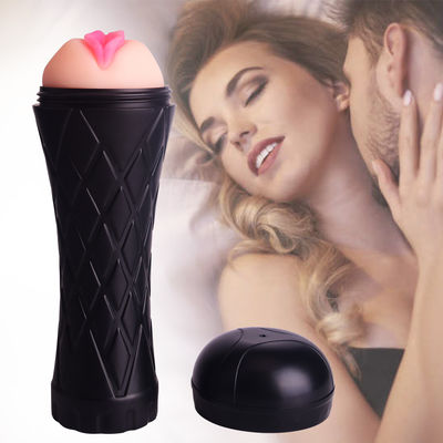 La masturbation masculine réaliste de bande d'ABS joue 24cm Vaginalle oral