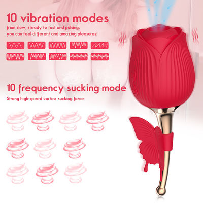 Suçant Rose Wireless Butterfly Vibrator Sex joue IPX7 non toxique imperméable