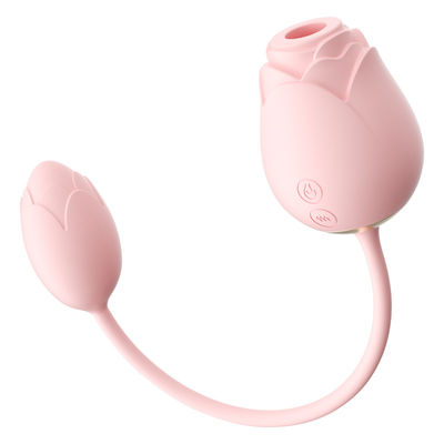 Silicone de catégorie comestible d'oeufs d'IPX7 Rose Sucking Remote Control Love