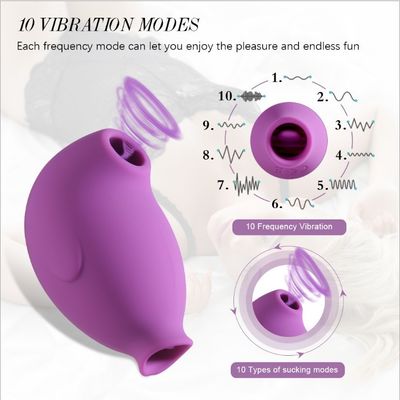 Sexe électrique Toy Sucking Vibrator For Women de langue de mode de vibration de ROHS 10
