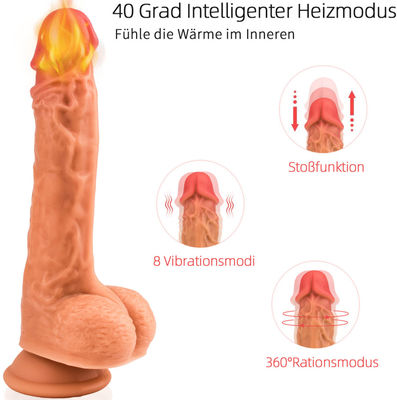 Godemiché vibrant tournant sans fil de Honey Sex Toys 23cm de chauffage