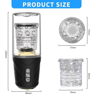 Tasse de masturbation du vibrateur 300rpm de tasse d'aspiration d'ABS de bande pour les hommes