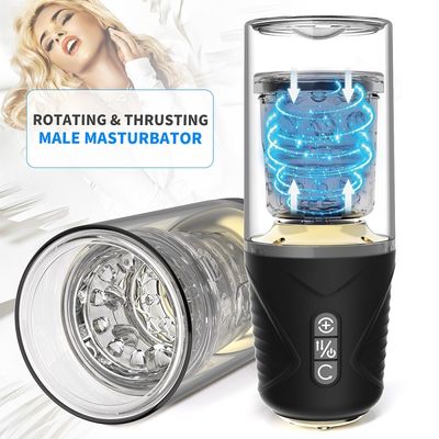 Tasse de masturbation du vibrateur 300rpm de tasse d'aspiration d'ABS de bande pour les hommes