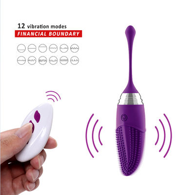 Fréquence à télécommande 100mm IPX7 du vibrateur 10 d'oeufs de silicone imperméable