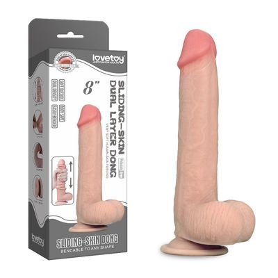 Sexe réaliste énorme Toy Female Masturbation Dual Layered de godemiché de 8 pouces