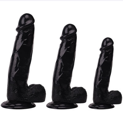 Jouet réaliste 22cm Crystal Dick For Women de sexe de godemiché de tasse d'aspiration
