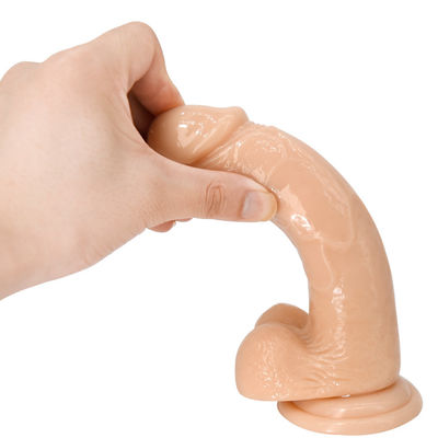 Jouet réaliste 22cm Crystal Dick For Women de sexe de godemiché de tasse d'aspiration