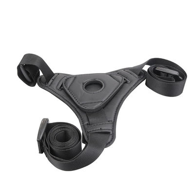 Bâillon de bouche réaliste de harnais d'esclavage du jouet 15cm de sexe de godemiché de silicone pur noir