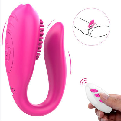 Stimulateur en U de clitoris de vibrateur de sexe de tache sans fil érotique du jouet G