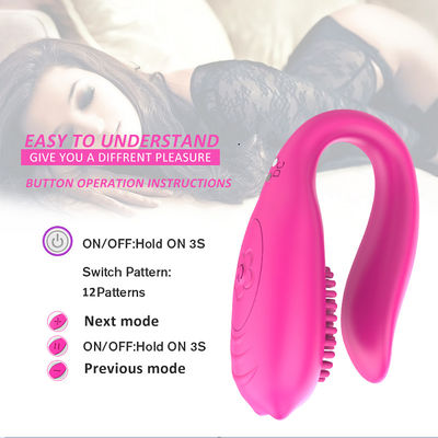 Stimulateur en U de clitoris de vibrateur de sexe de tache sans fil érotique du jouet G