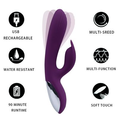 Remplissage d'USB 	vitesse de Toy Healthy Silicone 10 de sexe de vibrateur de 22.5cm