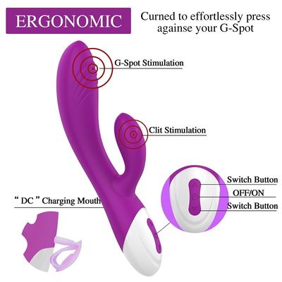 ROHS a certifié le jouet USB de sexe de vibrateur facturant le stimulateur de clitoris de tache de G