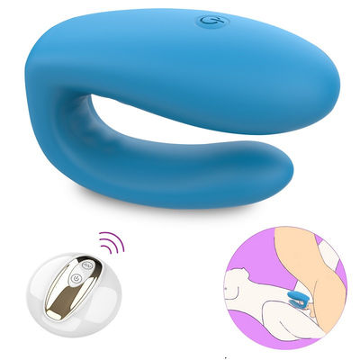 Type ODM à télécommande de 2 moteurs U de radio d'ABS de Toy Silicone de sexe de vibrateur