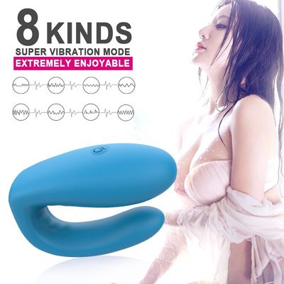 Type ODM à télécommande de 2 moteurs U de radio d'ABS de Toy Silicone de sexe de vibrateur