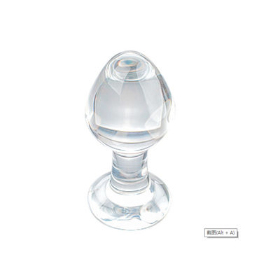la sodomie en verre de prise de bout de 8.6cm joue transparent pour le magasin de sexe d'adultes