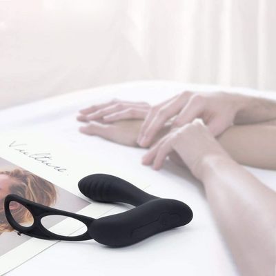 3 dans une radio masculine 400mah à télécommande de Ring Vibrator Personalised Butt Plug