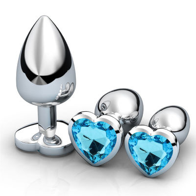 CE en acier démontable ROHS de prise de bout de Crystal Anal Sex Toys Stainless