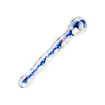 Jouet en verre 20cm de sodomie de baguette magique de sexe fini par double unisexe pour l'adulte
