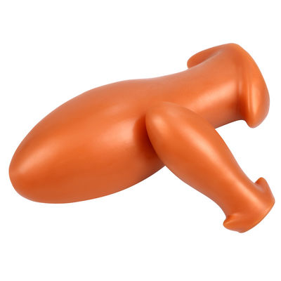 L'or noir Dick Anal Sex Toys Anal ondule l'ODM d'OEM imperméable de silicone