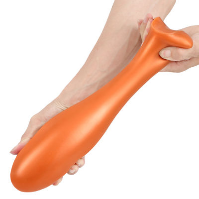 L'or noir Dick Anal Sex Toys Anal ondule l'ODM d'OEM imperméable de silicone
