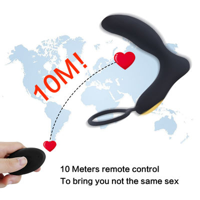 Le sexe des hommes de vibrateur de testicule joue les hommes de chauffage à télécommande entassent l'anneau 4cm