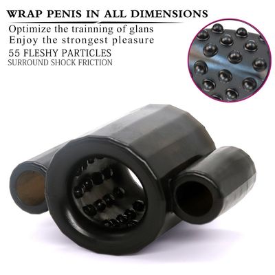 stimulation à télécommande de Ring Couple Sex Toys Electro de douille de pénis de l'ABS 9v