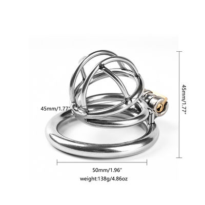Les jouets du sexe des hommes d'acier inoxydable entassent Chastity Cage Male Chastity Device 50mm
