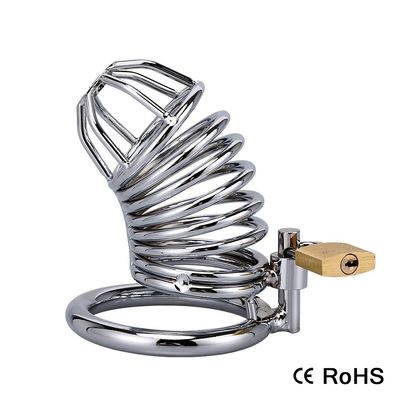 Petit métal verrouillable Chastity Cage Vibrator Cock Ring 45mm pour l'homosexuel