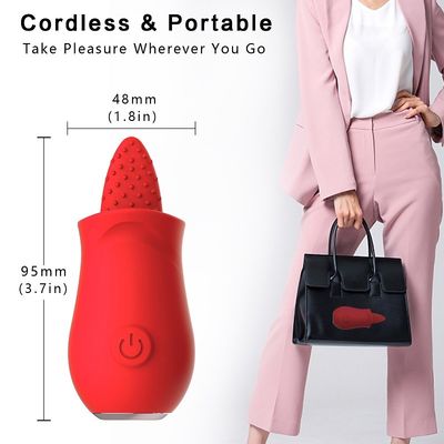 Le CE Rohs 10 vitesses réprimandent lécher le surgeon oral de vibrateur pour des couples