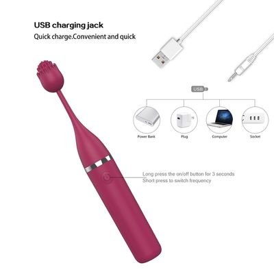 Le sexe des femmes de massage de mamelon joue le vibrateur IPX6 de tache de G imperméabilisent