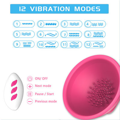 Le sexe des femmes de Massager de pompe de sein joue 12 modes ROHS certifiés