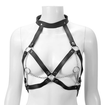 Réservoir érotique 62cm de licou d'unité centrale de la CE de sexe d'esclavage en cuir noir de fétiche