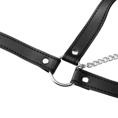 Réservoir érotique 62cm de licou d'unité centrale de la CE de sexe d'esclavage en cuir noir de fétiche