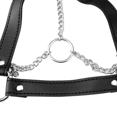 Réservoir érotique 62cm de licou d'unité centrale de la CE de sexe d'esclavage en cuir noir de fétiche