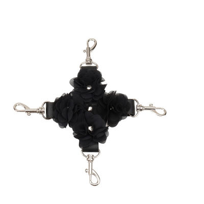 Bdsm de luxe en nylon noir a placé des jouets de sexe de contrainte d'esclavage que ROHS a approuvés