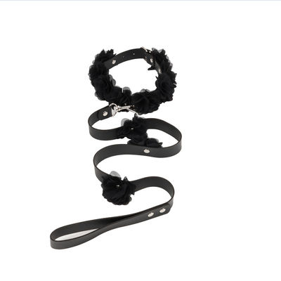 Bdsm de luxe en nylon noir a placé des jouets de sexe de contrainte d'esclavage que ROHS a approuvés