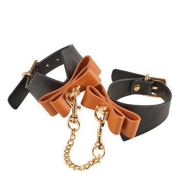 9Pcs garnissent en cuir l'esclavage de fétiche de sexe de SM menottent le bâillon Whip Rope de collier de brides de mamelon