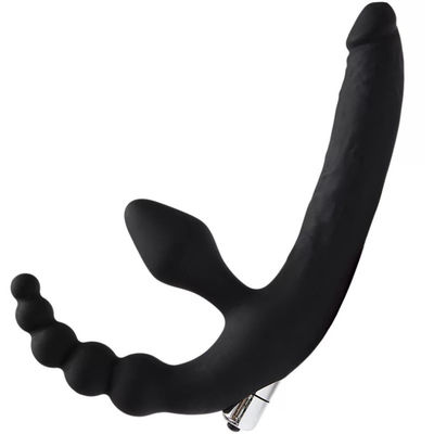 le double sexe du massage LGBT de 14cm joue le vibrateur de prise de bout de godemiché de Strapon