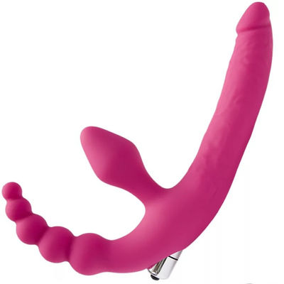 le double sexe du massage LGBT de 14cm joue le vibrateur de prise de bout de godemiché de Strapon