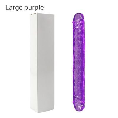 Le sexe réaliste du silicone LGBT joue le double vibrateur 37.4cm de tête non pour des femmes