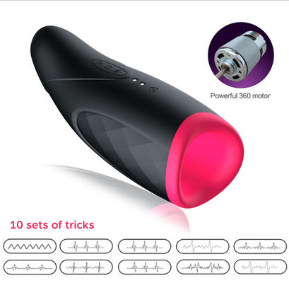 La chauffage suçant la masturbation masculine réaliste joue la recharge de 22cm USB