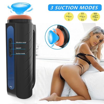 Les ABS de ROHS 7 jouets de sexe de masturbation d'aspiration de vitesse imperméabilisent pour les hommes